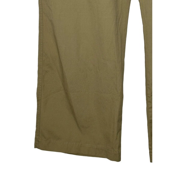 NWT Norma Kamali Womens Casual Chino Pant Size 16 Wide Leg Button Fly In Sand - Picture 2 of 12